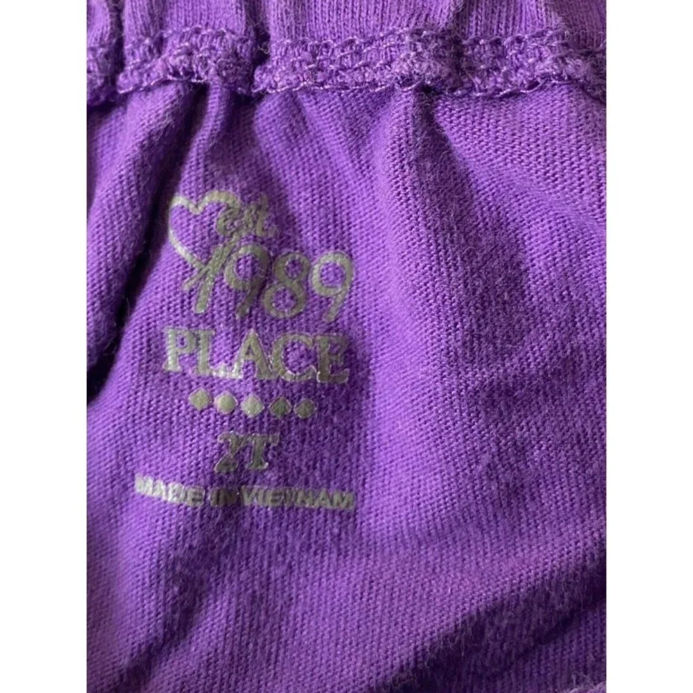 The Childrens Place Toddler Girls Tank Top Purple Size 2T Flower Butterfly Print
